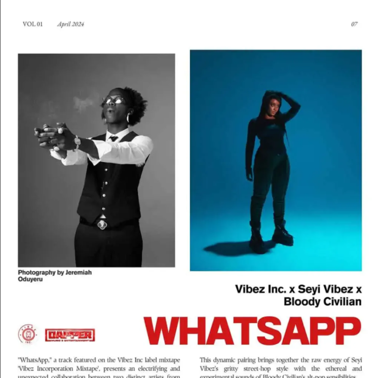 Vibez Inc – WhatsApp Ft. Seyi Vibez & Bloody Civilian